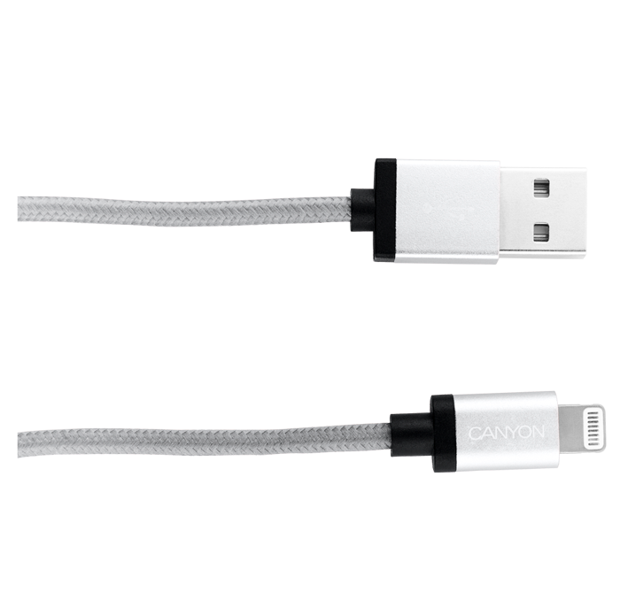Canyon CNS-MFIC3DG USB - Lightning MFI (темно-серый) фото 1