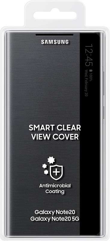 Smart Clear View Cover для Samsung Note20 (черный) фото 1