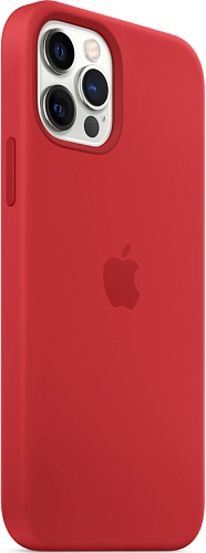 Apple для iPhone 12 Pro Max Silicone Case with MagSafe (красный)